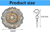 Sun Face Mandala 10" Wind Spinner Outdoor Metal Garden Art Celestial Patio Decoration Cosmic Design Yard Ornament Vibrant Hanging Sculpture