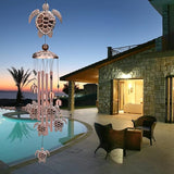 Choha Sea Turtle Wind Chimes for Outside, Metal Windchimes Outdoors Clearance, Memorial Wind chime with S Hook for Patio Garden Decor，Unique Gift for Mom Grandma