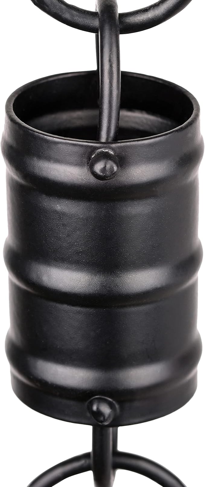 RainChains Pacific Tri-Stripe Rain Chain 8.5ft Black Aluminum Rain Chains for Gutters Decorative Gutter Chain Downspout.