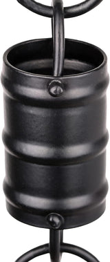 RainChains Pacific Tri-Stripe Rain Chain 8.5ft Black Aluminum Rain Chains for Gutters Decorative Gutter Chain Downspout.