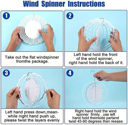 Virgin Mary Prayer Wind Spinner, Metal Wind Spinners Outdoor Indoor, Religious Virgin Mary Hanging Garden Decor for Outside, Stainless Wind Spinners for Yard and Garden 10 inch 3D (25.76X25 CM)