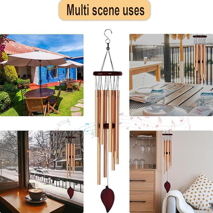 Wind Chimes for Outside Windchimes Outdoors Clearance Outdoor Wind Chimes Zen Garden House Decor Outdoors Garden Decor Sympathy Souvenir for Loss of Loved One (Rose Gold)