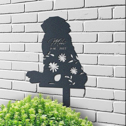 Custom Saint Bernard Garden Stake,Metal Yard Art,Dog Memorial Gift,Saint Bernard Dog Lawn Art,Pet Loss Gift,Pet Grave Marker,Saint Bernard Memorial,Gift for Dog Lovers,Sympathy Stake.