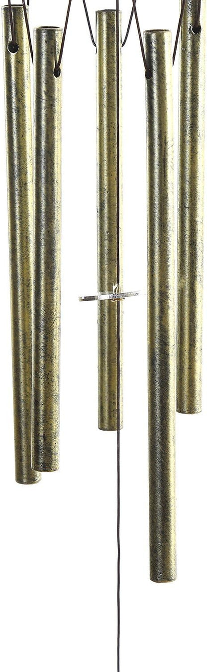 CEDAR HOME Solar Wind chime Unique Outdoor Indoor Hanging Mobile Bell WindChime Light Inspirational Religion Cross for Garden Lawn Yard Patio Waterproof Metal Glass Home Decor, 5.5"W x 3.5"D x 33"H