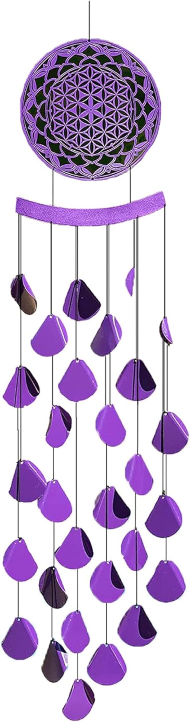 VP Home 42-inch Shimmering Mandala Wind Chimes for Outside Unique Mandala Shimmering Windchimes Outdoor Decoration Garden Decoration, Mandala Wind Chime Gift for Women, Mom, Grandma, Unisex