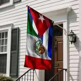 Cuba Cuban And Michoacan Mexico Mexican Flag 3x5 Ft Double-Sided Printed Indoor/Outdoor Flag Polyester Fabric Decorative Banner With 2 Brass Grommets 3x5 Foot National Flags For Outside
