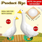 Tujoe Easter Porch Goose Lamp Base Outfit Wooden 3 Color Changing Light Lamp Stand LED Base Display Yard Garden Party Decor, Without Proch Goose