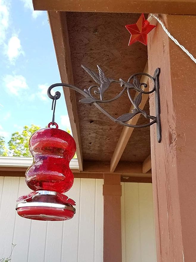 Mkono 2 Pack Hanging Plant Bracket Hook Iron Decorative Plant Hanger for Flower Basket Bird Feeder Wind Chime Lanterns