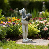 Frog Snail Garden Statue Outdoor – Resin Decor Figurine for Yard Desk Frog Gifts for Women Figurines Pathway Outdoor Front Yard Decorations Outdoor 12 * 5 * 4