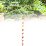 Luocute 3.28ft Hanging Rain Chain, Copper Elegant Weatherproof Rain Catcher Chain, Suitable for Yard Garden Temple (Morning Glory Shaped)