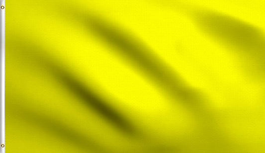 DMSE Solid Yellow Flag, 2x3 Flag, UV Resistant, Fade Resistant Material with Metal Grommets (2ft x 3ft), (Nylon), (Yellow)