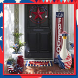 Patriotic Porch Goose Outfits for 23 Inch Lawn Statue, 4th of July Hawaiian Bikini Costume for Plastic/Cement Statue, Summer Sculpture Clothes for Garden Patio USA 250th Anniversary Decoration