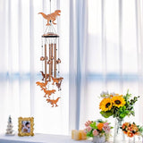 Dinosaur Wind Chimes Outdoor Dinosaur Gifts for Women Men Mom Gardening Birthday Gifts Metal Memorial WindChimes for Outside/Indoors, Lawn, Patio, Yard Art, Garden Decor, Yard Decorations