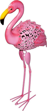 Owlgift 31 Inch Flamingo Garden Statues and Sculptures, Tall Metal Pink Flamingo Garden Statues, Birds Yard Art Outdoor Statue, Large Lawn Ornaments for Home, Patio, Backyard Décor