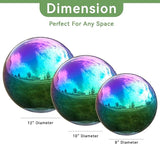 Lily's Home Gazing Globe Mirror Ball in Rainbow Stainless Steel - 10 Inch