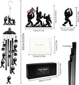 Sasquatch Wind Chime for Outside: Big Foot Gifts for Men Women, Adventure Theme Outdoor Metal Wind Chime, Home Garden Patio Yard Decor