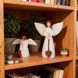 Garden Angel Statues of Set 2, Gardening Gifts for Women Figurines, Unique for Mom Sisters Grandma Friends, Gift to Celebrate Friendships