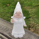 MINICAR Gnome Statue Lady, Funny Outdoor Garden Yard Lawn Sculpture Decoration Home Decor Naughty Gifts, 6.3 Inch Tall