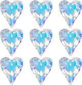 1 Box 12Pcs Glass Prism Heart Crystal Suncatcher Hanging AB Color 1 x 0.85 Inch Faceted Rainbow Maker Sun Catcher Small Pendants Charms for Garden Home Window Wedding Christmas DIY Decoration