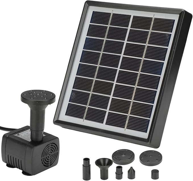 ZJchao Solar, Efficiency Panel Solar Fountain For Bird Bath Fountain Bird Bath Panel Kit For Outdoor Small Pond, Patio Garden and Fish Box