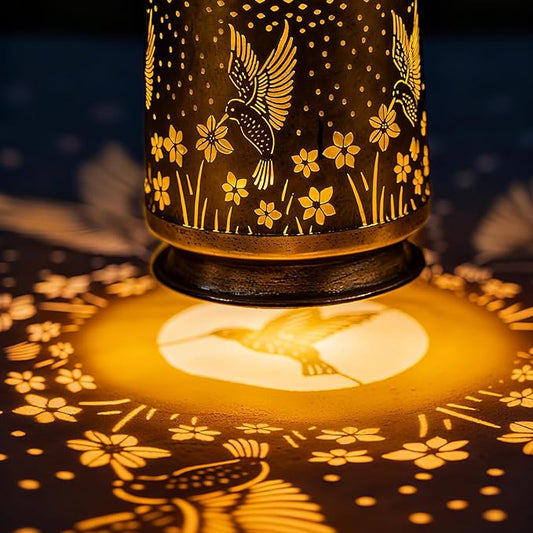 Solar Lanterns Outdoor Waterproof, Garden Decor for Yard, Hummingbird Hanging Lantern Solar Garden Lights Decorations for Patio Lawn Porch Outside Decorative Christmas Birthday Gift Mom Grandma Women