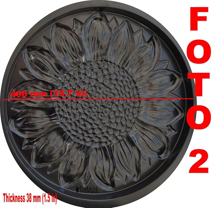 Sunflower Plastic Mold Stepping Stone Garden Path Concrete Plaster #S18