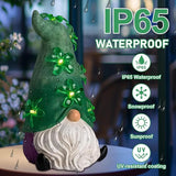 twinbling Large Garden Gnome Statue with Solar Lights, Outdoor Patio,Lawn,Yard,Balcony Garden Decor (6.5"*6.7"*11")