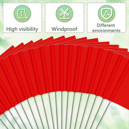 Amylove 300 Pcs Marking Flags 15 x 4 x 5 Inch Marker Flags for Lawn Yard Survey for Lawn Irrigation Landscape Fence Sprinkler Pet Training(Red)