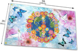 Love Peace Flower Flag 3x5 Ft Outdoor Indoor World Peace Flags Garden Yard Banner Outside Decorative Sign
