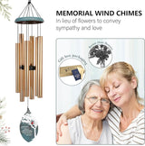 ASTARIN Custom Cardinal Memorial Wind Chimes, 35" Sympathy Gifts Wind Chime for Loss of Mom Dad Sister Son, Personalized Name Date Bereavement Condolence Gift for Outside Outdoor,Produced in USA