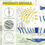 Wind Spinners Outdoor Uruguay Uruguayan Flag 3D Kinetic Sculptures Chimes 10 inch Mandala Flower Tinplate Metal Art Garden Patio Yard Room Classroom Decorations Indoor Decor