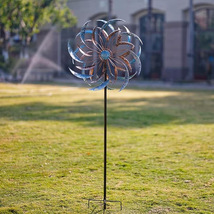 Stargarden Large Wind Spinners Outdoor, 23 Inch Kinetic Wind Spinner, Hollow-Out Metal Wind Sculptures & Spinners, Double-Side Windmill for Patio, Lawn, Garden Decor