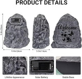 Garden Stone Sculpture with Roses and Butterflies, Solar Resin Outdoor Sculpture, Suitable As A Grave Decoration for Gardens, Lawns, Cemeteries, Memorial Gifts, Home Decoration