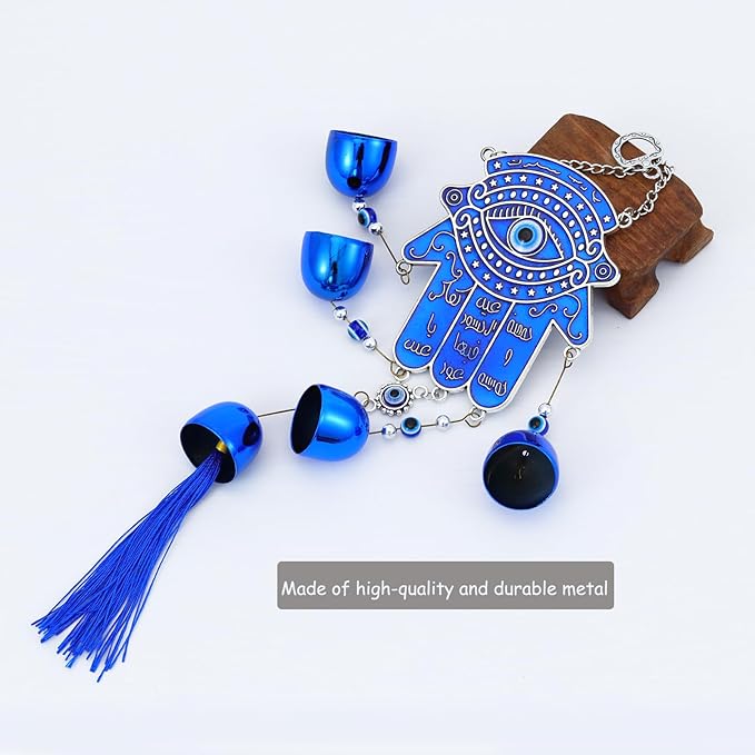BWINKA Unique Wind Chimes for Outdoor Garden Home Hanging Decoration (Hamsa Hand)