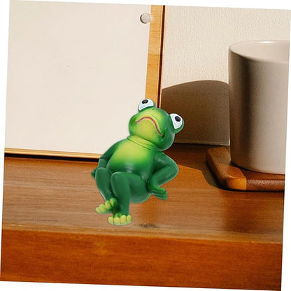 Milisten Adorable Resin Frog Statue for Garden Decor Weather-Resistant Frog Ornament Compact for Use Unique Garden Decoration