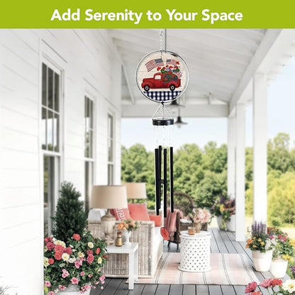 Briarwood Lane Stars and Stripes Truck Illuminated Wind Chime