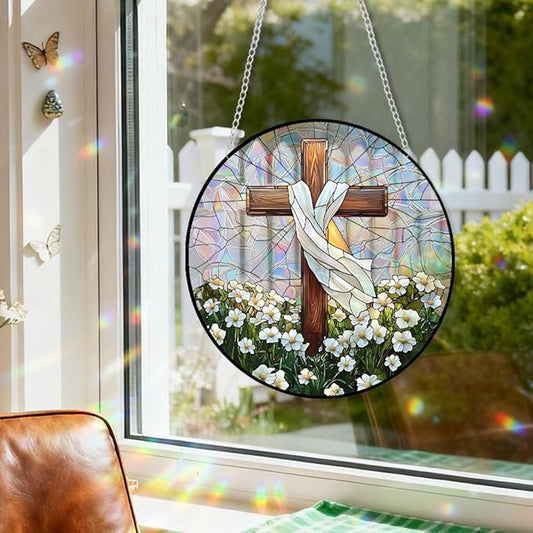 Sun Catchers Indoor Window, Acrylic Rainbow Suncatcher Window Hanging Decoration for Living Room Bedroom Summer Home Balcony Ornaments Decoration (SC2204)