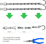 VRSS Hanging Chains for Hanging Planter Basket Bird Feeder Lanterns Ornaments Wind Chimes Billboards DIY Crafts (9.5 inch 6pcs)