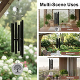 ASTARIN Personalized 30" Bereavement Wind Chimes for Outside, Memorial Gift in Remembrance of a Loved One, Sympathy Gift for Loss of Mother Father Husband, Garden Patio Decor