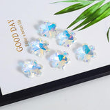 Pack of 20 AB Colors Crystal Snowflake Crystal Suncatcher - Rainbow Maker Hanging Crystals Prisms for Windows Hanging Ornament Chandelier Crystals Replacement Christmas Home Decor