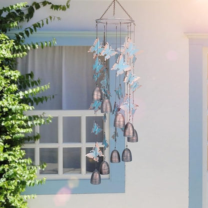 Taman Wind Chime - 30" Butterfly Metal Wind Chimes Valentine's Day Gift for Outside Memorial Sympathy Gift for Home, Outdoor, Yard, Patio,Garden Decor