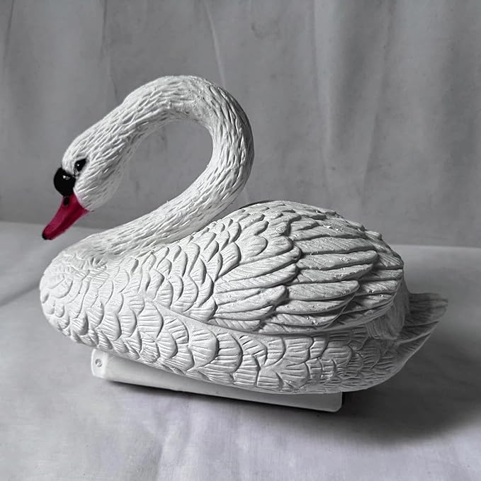 Garden Statues Garden Pond Float Swan Decor Swan Figurine Float Realistic for Courtyard Gardens Yard Lawn Sculpture Country Farm Figures Yard Ornaments Decor