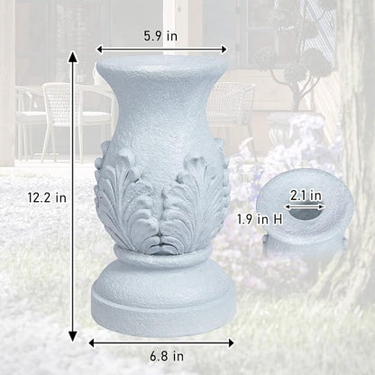 VCUTEKA Gazing Ball Stand, Roman Column Gazing Globe Stand for 8-10 Inch Garden Gazing Globe, Indoor/Outdoor Display Stand Décor Accessories, 12" H
