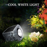 Solar Rock Lights Outdoor 2 Pack, Bright Solar Spotlights Outdoor Waterproof, Wireless LED Rock Lights, Auto On/Off Landscape Spotlights Walkway Solar Lights for Outside Yard Patio Pathway Flowerbed