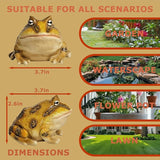 Sunthus Frog Toad Sculptures Garden Statues Yard Art Resin Decorations Outdoor Decor (Brown, Standard)