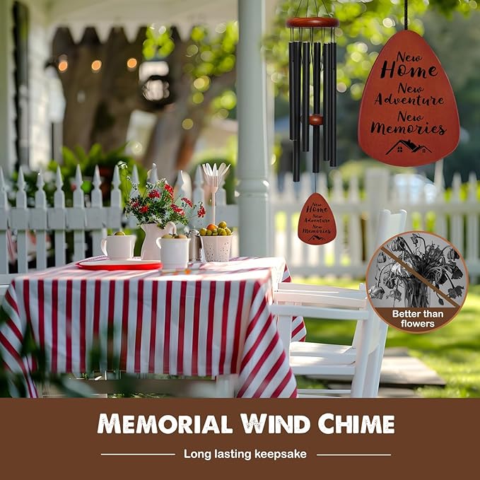 New Home Wind Chime Gifts for New Homeowner Women Men Couple Friend Coworker, New Home Housewarming Gifts Ideas for First Home New Apartment, Spring Summer Garden Decoration or Outside Patio Home