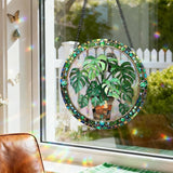 8 Inch Sun Catchers Indoor Window, Acrylic Rainbow Suncatcher Window Hanging Decoration for Living Room Bedroom Summer Home Balcony Ornaments Decoration (64 Leaf)