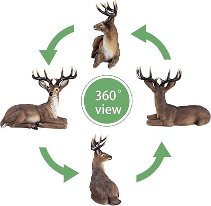 Outdoor Large-Sized Deer Garden Statue,Decorative Sculpture, 23 inches Indoor/Outdoor Garden Decoy Animal Statue Forest Fawn Sculpture