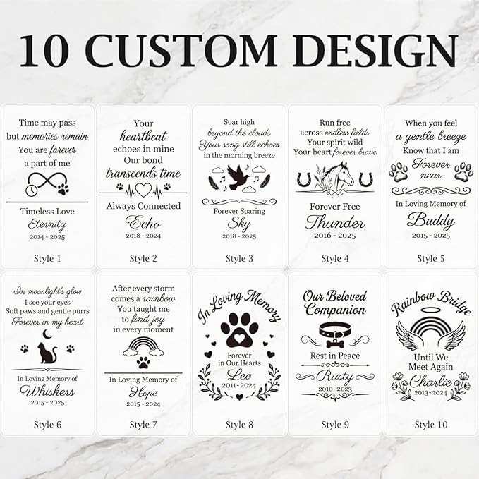 Personalized Pet Memorial Wind Chimes for Outside – Custom Sympathy Gift for Loss of Dog Cat Horse Bird- Laser Engraved with Your Pet's Photo & Name – in Loving Memory – Outdoor Garden Decor