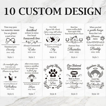 Personalized Pet Memorial Wind Chimes for Outside – Custom Sympathy Gift for Loss of Dog Cat Horse Bird- Laser Engraved with Your Pet's Photo & Name – in Loving Memory – Outdoor Garden Decor